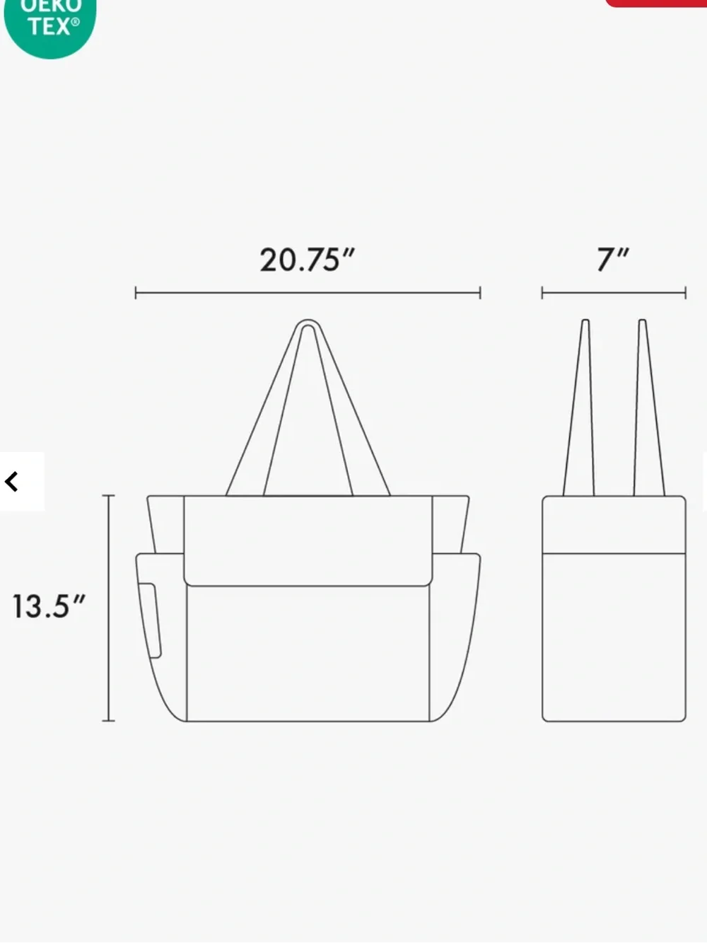 Calpak Diaper Tote Bag with Laptop Sleeve Hazelnut